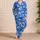 Hibiscus and Palm Silhouettes for Relaxed Tropical Beach Escapes and Men's Getaways Satin Pajamas Set - 4