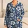 Navy Hibiscus and Tropical Leaf Motifs for Relaxed Seaside Vacation Getaways for Him Satin Pajamas Set - 1