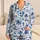 Blue Tropical Palms, Hibiscus and Ocean Icons for Relaxed Beachside Getaways Satin Pajamas Set - 1