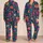 Vibrant Wildflower Blooms for Relaxed Evenings and Cozy Lounging at Home for Men Satin Pajamas Set - 2