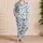 Blue Ocean Sea Life and Sailboats for Relaxed Coastal Getaways and Beach Holidays All Summer Satin Pajamas Set - 4