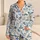 Blue Ocean Sea Life and Sailboats for Relaxed Coastal Getaways and Beach Holidays All Summer Satin Pajamas Set - 1