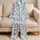 Blue Ocean Sea Life and Sailboats for Relaxed Coastal Getaways and Beach Holidays All Summer Satin Pajamas Set - 5