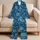 Turquoise Mandala Butterflies for Relaxed Nights and Cozy Everyday Lounging Gift Satin Pajamas Set - 5