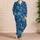 Turquoise Mandala Butterflies for Relaxed Nights and Cozy Everyday Lounging Gift Satin Pajamas Set - 4