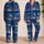 Snowy Woodland Trees Under Luminous Winter Skies for Cozy Cold-Season Evenings Satin Pajamas Set - 2