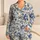 Blue And White Botanical Stripes For Relaxing Coastal Getaways Satin Pajamas Set - 1