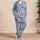Blue Moroccan Tile Motifs for Relaxed Coastal Getaways and Mediterranean-Inspired Living Satin Pajamas Set - 4