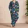 Colorful Botanical Flowers and Butterflies for Relaxed Weekend Lounging at Home Satin Pajamas Set - 4
