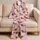 Playful Dachshund and Puffy Cloud Motifs for Cozy Nights and Weekend Lounging at Home Satin Pajamas Set - 5