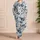 Navy Hibiscus, Citrus and Surfboard Motifs for Relaxed Coastal Getaways by the Sea Satin Pajamas Set - 4