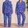 Vibrant Pink and Turquoise Garden Blooms for Relaxed Nights and Cozy Lounging at Home Satin Pajamas Set - 2