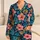 Coral Hibiscus and Monstera Leaves for Relaxed Island-Inspired Summer Lounging Satin Pajamas Set - 1