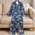 Elephant and Daisy Motifs for Relaxed Weekend Lounging, Nature-Inspired Gift for Him Satin Pajamas Set - 5