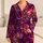 Flaming Gothic Skull Motifs for Spooky Nights and Alternative Lounge Style for Adults Satin Pajamas Set - 1