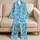 Iridescent Crystal Shards for Cozy Winter Lounging and Modern Retro Style Gifts Satin Pajamas Set - 5