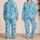 Iridescent Crystal Shards for Cozy Winter Lounging and Modern Retro Style Gifts Satin Pajamas Set - 2