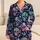 Iridescent Crystal Skulls for Alternative Coastal Style and Relaxed Everyday Wear Satin Pajamas Set - 1