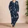 Gothic Skull And Skeletal Hands For Halloween Nighttime Lounge Style For Men Satin Pajamas Set - 4
