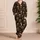 Antique Bronze Skull Motifs for Relaxed Evenings and Cozy Weekend Lounge Style at Home Satin Pajamas Set - 4