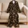 Antique Bronze Skull Motifs for Relaxed Evenings and Cozy Weekend Lounge Style at Home Satin Pajamas Set - 5
