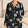 Ivory Roses, Moon And Golden Stars For Cozy Evenings And Relaxing Nights Satin Pajamas Set - 1