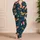 Luminous Butterfly and Amber Glow Motif for Dreamy Evening Relaxation Satin Pajamas Set - 4