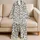 Black And White Butterfly Motif For Calm Nature-Inspired Evenings Satin Pajamas Set - 5