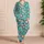 Teal Coral And Cream Geometric Stars For Relaxed Weekend Lounging Gift For Him Satin Pajamas Set - 4