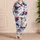 Red White Blue Brushstroke Style for Relaxed Casual Lounging Satin Pajamas Set - 4