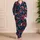 Midnight Orchid Blooms for Relaxed Evening Lounging and Botanical Gift Giving Satin Pajamas Set - 4