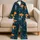 Glowing Woodland Mushrooms for Cozy Forest Nights and Relaxed Couples Satin Pajamas Set - 5