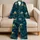 Bioluminescent Deep Sea Mushrooms for Cozy Nights and Underwater Fantasy Fans Satin Pajamas Set - 5