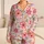 Watercolor Hibiscus And Lily Blooms For Tropical Holiday Lounging And Relaxed Mornings Satin Pajamas Set - 1