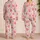 Watercolor Hibiscus And Lily Blooms For Tropical Holiday Lounging And Relaxed Mornings Satin Pajamas Set - 2
