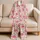 Watercolor Hibiscus And Lily Blooms For Tropical Holiday Lounging And Relaxed Mornings Satin Pajamas Set - 5