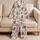 Highland Cow And Rose Floral Motif For Cozy Country Cottage Evenings Satin Pajamas Set - 5