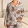 Highland Cow And Rose Floral Motif For Cozy Country Cottage Evenings Satin Pajamas Set - 1