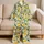 Sunny Lemon and Leaf Motifs for Relaxed Summer Lounging and Fresh Everyday Gifting Satin Pajamas Set - 5
