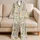 Easter Bunny and Duckling Scenes for Cheerful Springtime Holiday Lounging at Home Satin Pajamas Set - 5