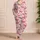 Watermelon Bow and Heart Accents for Fresh Spring and Summer Lounging for Women Everyday Satin Pajamas Set - 4