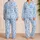 Blue Ocean Creatures for Coastal Getaways and Relaxed Evenings by the Sea for Her Satin Pajamas Set - 2