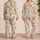 Playful Orange Cats with Blue Catfish for Cozy Home Evenings and Holiday Lounging Satin Pajamas Set - 2