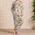 Playful Orange Cats with Blue Catfish for Cozy Home Evenings and Holiday Lounging Satin Pajamas Set - 4
