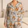 Playful Orange Cats with Blue Catfish for Cozy Home Evenings and Holiday Lounging Satin Pajamas Set - 1