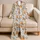 Playful Orange Cats with Blue Catfish for Cozy Home Evenings and Holiday Lounging Satin Pajamas Set - 5