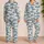 Blue Sardine Ocean Motifs for Coastal Lounging and Relaxed Summer Evenings for Her Satin Pajamas Set - 2