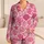 Pink Seashells and Starfish for Coastal Getaways and Relaxed Summer Morning Lounging Satin Pajamas Set - 1