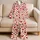 Scattered Crimson Hearts for Cozy Valentine's Day Lounging and Romantic Gift Giving Satin Pajamas Set - 5