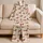 Dachshund Dogs and Blush Stripes for Cozy Weekend Lounging, a Sweet Gift for Her Satin Pajamas Set - 5